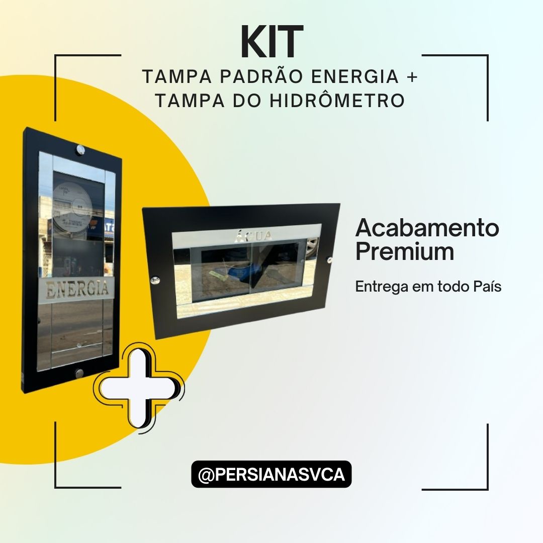 Kit Tampas: Medidor de Energia + Hidrômetro - Frete Grátis