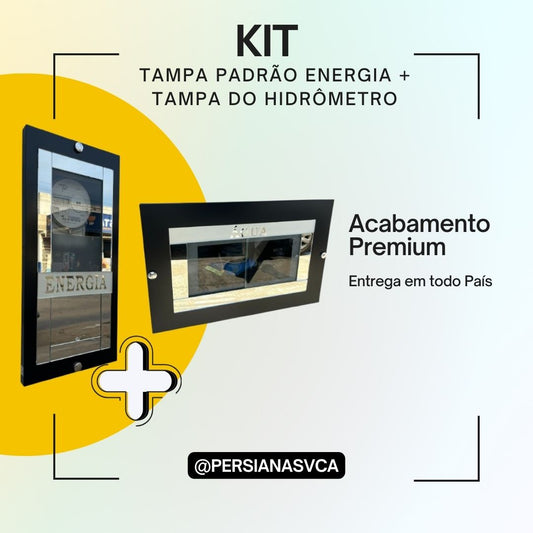 Kit Tampas: Medidor de Energia + Hidrômetro - Frete Grátis